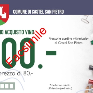 Buoni per l'acquisto di vino dei produttori di Castel San Pietro - L'iniziativa viene prolungata sino al 31.12.2021