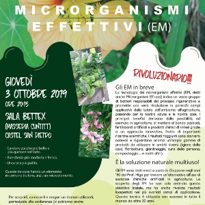 Un'interessante conferenza sui microrganismi effettivi (EM)